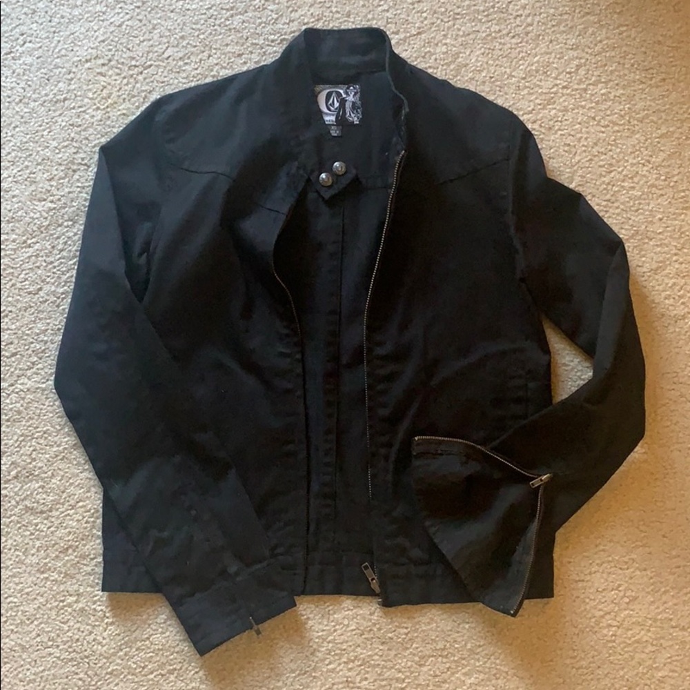 Volcom black bomber jacket